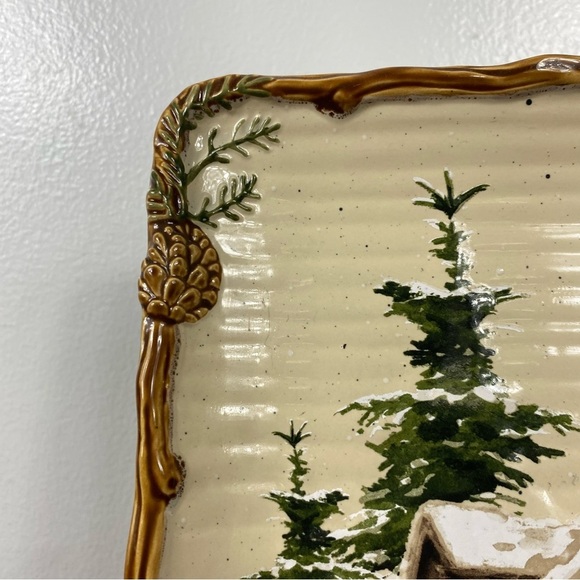 St. Nicholas Square Snow Valley decorative plate 14.5 inches - Picture 4 of 6